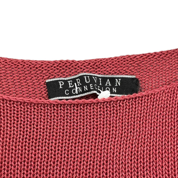 Peruvian Connection Bohemian Indie Asymmetrical Pima Cotton Lagenlook Sweater - Picture 7 of 10